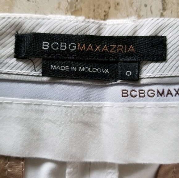 New BCBG MaxAzria White Dress Capris Pants Size 0 - Picture 4 of 6